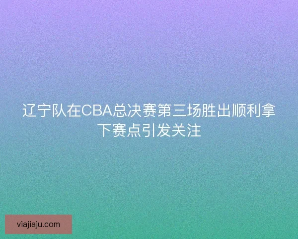辽宁队在CBA总决赛第三场胜出顺利拿下赛点引发关注